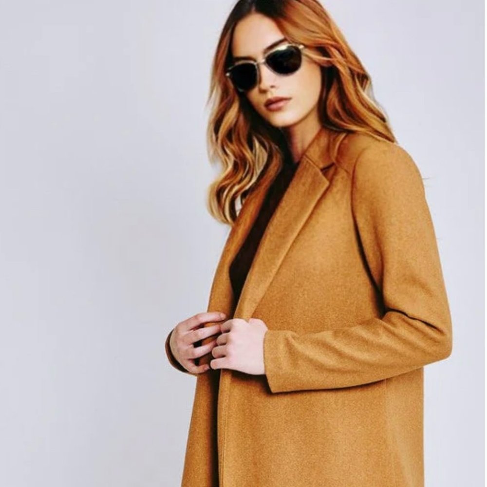 CAMEL FLEECE COAT